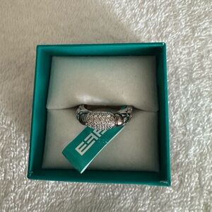 Effy Silver Ring with Sparkling Stone Cluster